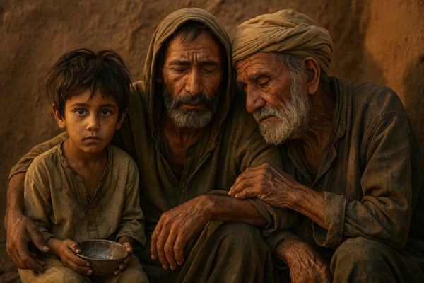 ثلاثة أفراد من أعمار مختلفة